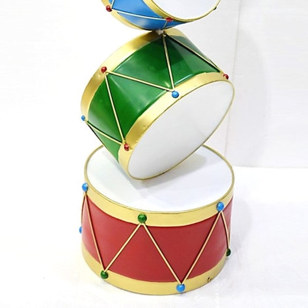 Christmas Drums Display Tower Sculpture