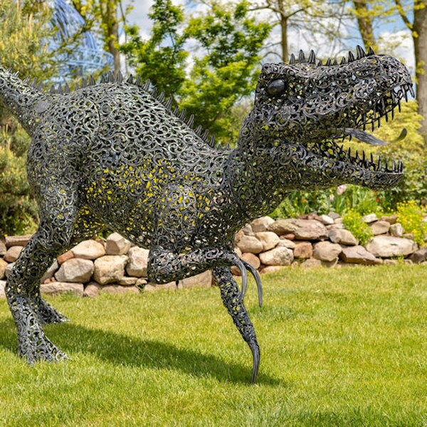 Tyrannosaurus Metal Dinosaur Sculpture Giant Outdoor Life Size statue