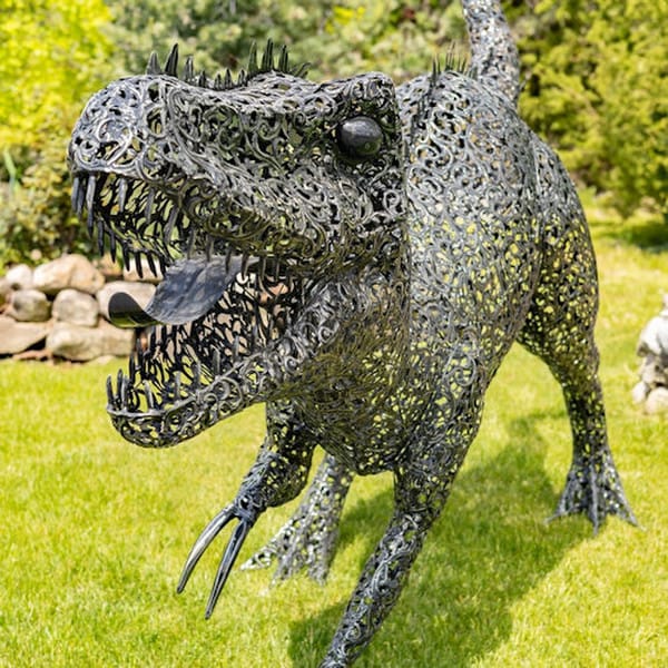 Large Tyrannosaurus Metal Dinosaur Sculpture Giant Outdoor Statue
