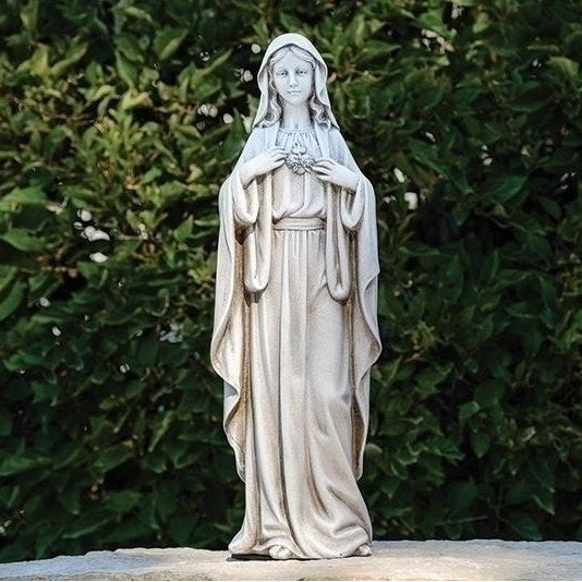 Immaculate Heart of Mary garden statue 17 inch high outdoor resin Madonna