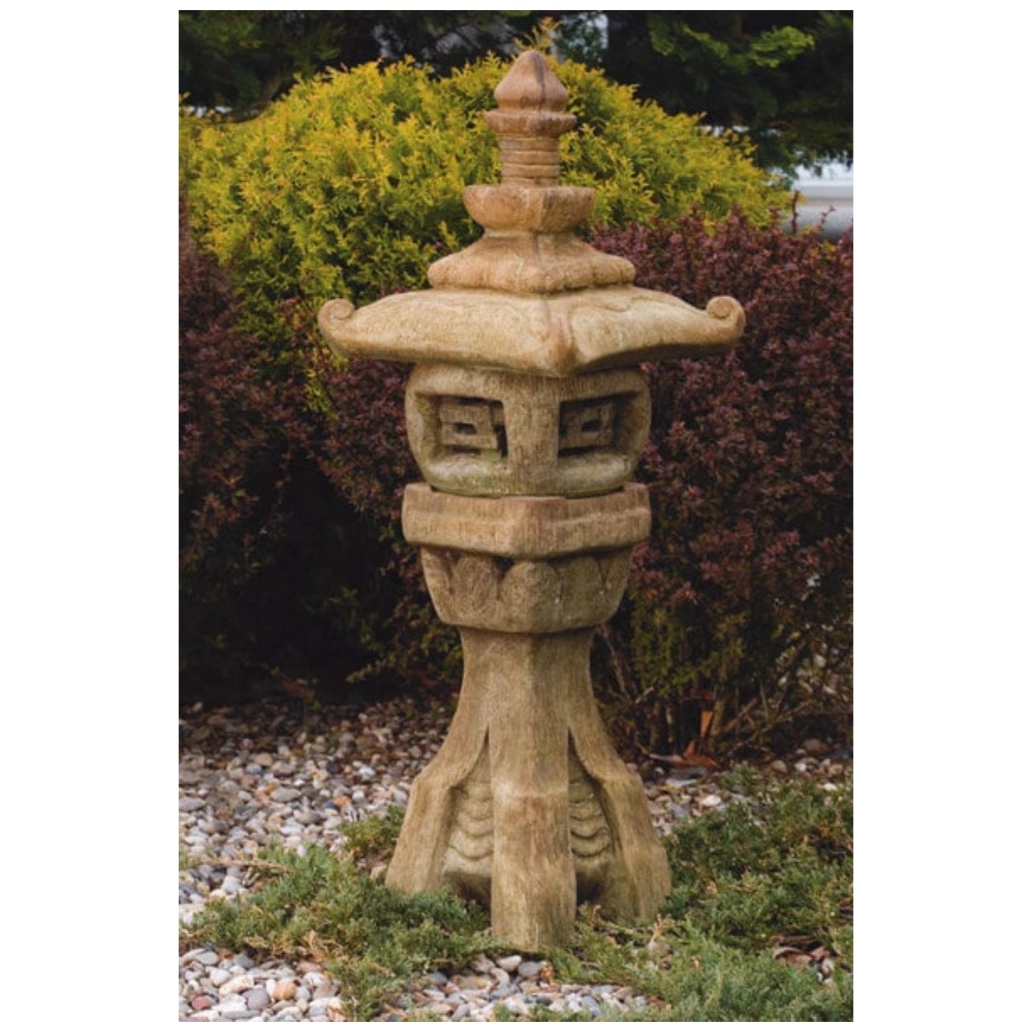 Japanese Lantern tall Garden Sculpture Outdoor Stone Asian Display