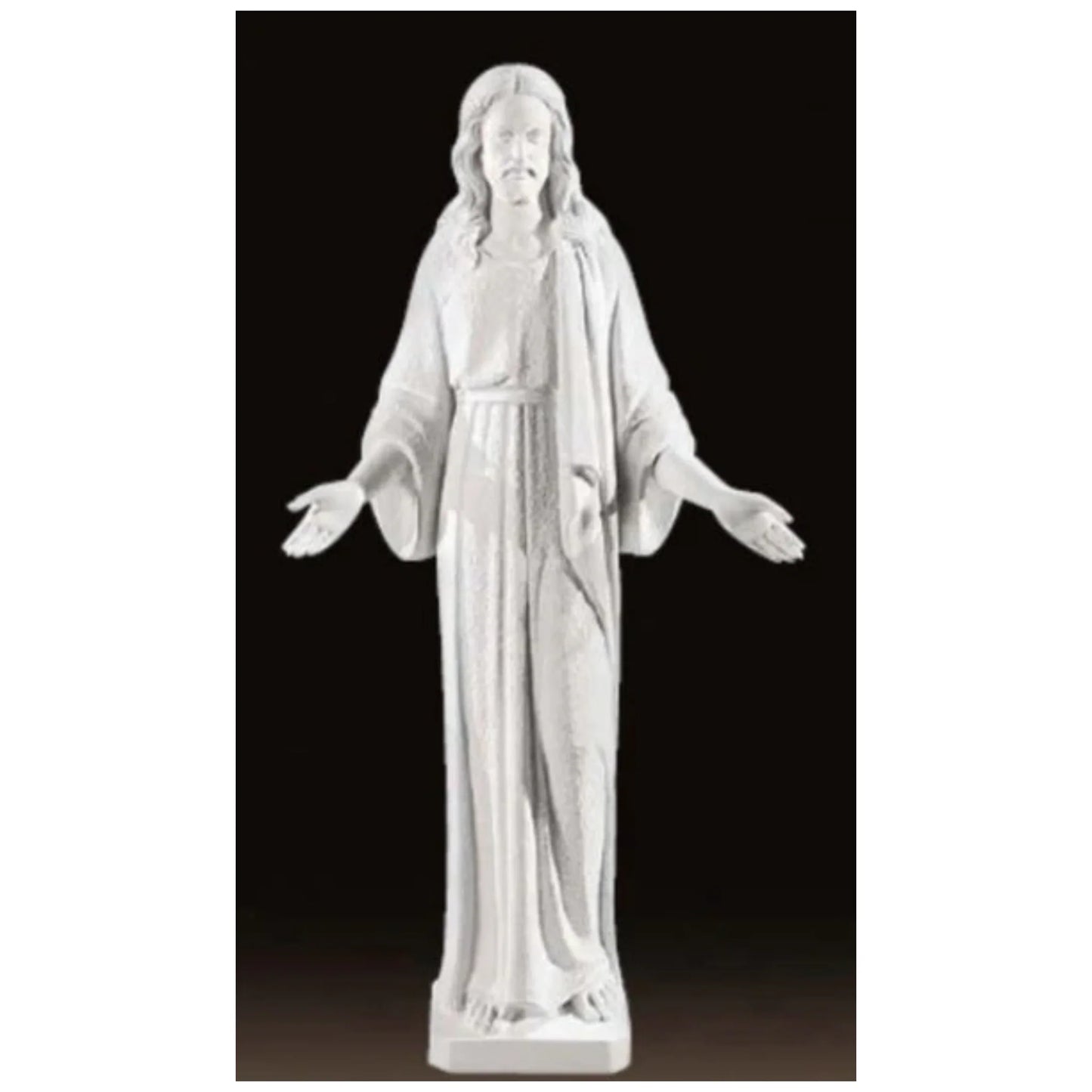 Italian Marble Standing Jesus Blessing 32"high