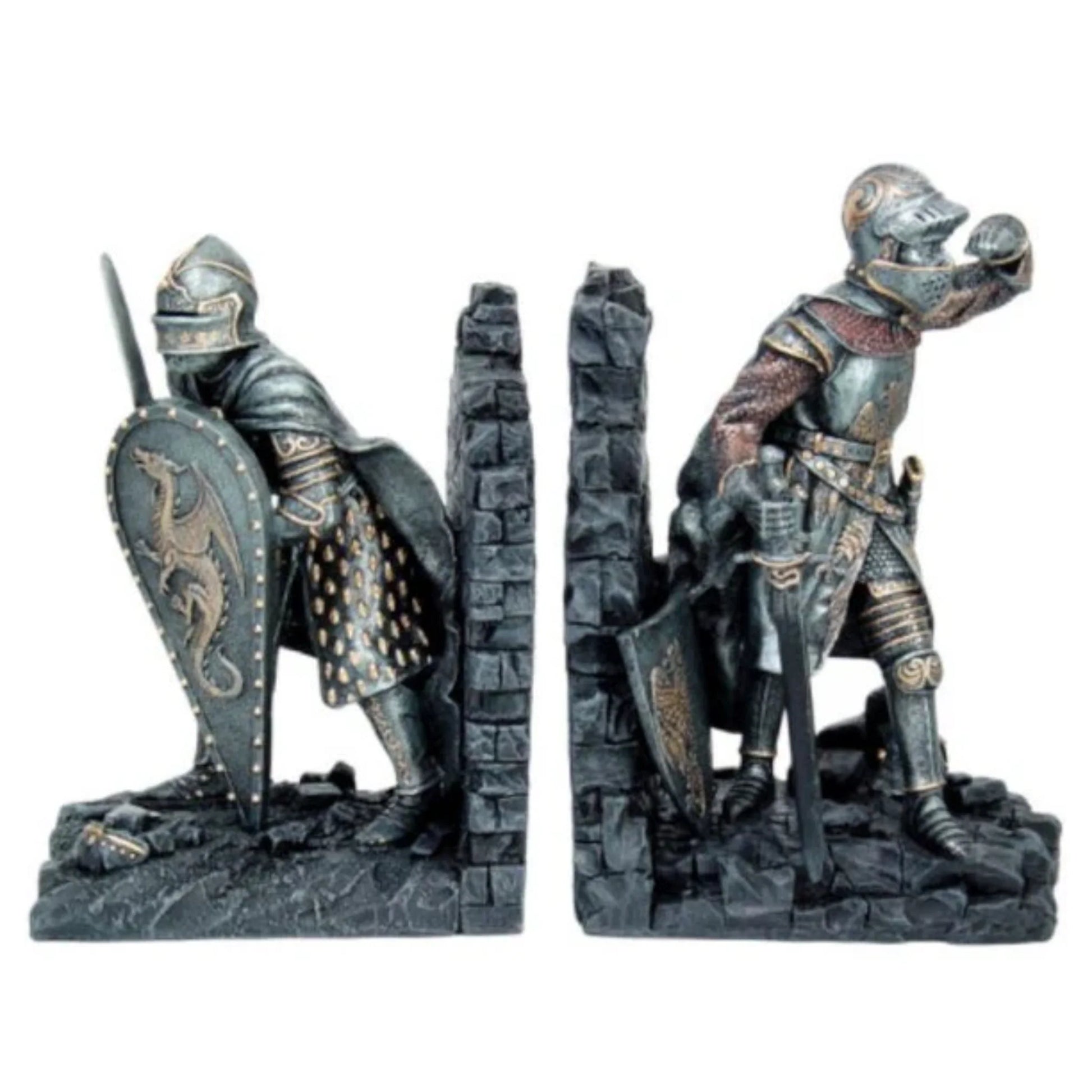 Knights Bookend Sculptural Set