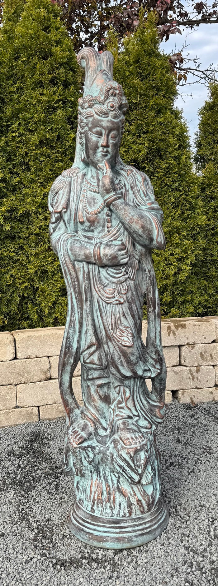 Kuan Yin Goddess of Mercy garden statue 55 inches high Asian Garden Sculpture