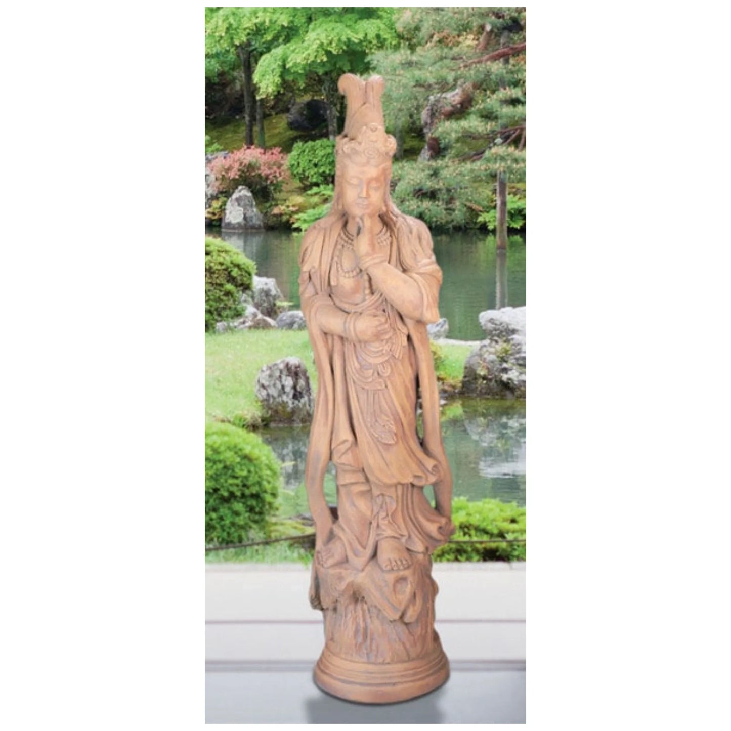 Kuan Yin Cement Garden Statue 55" High