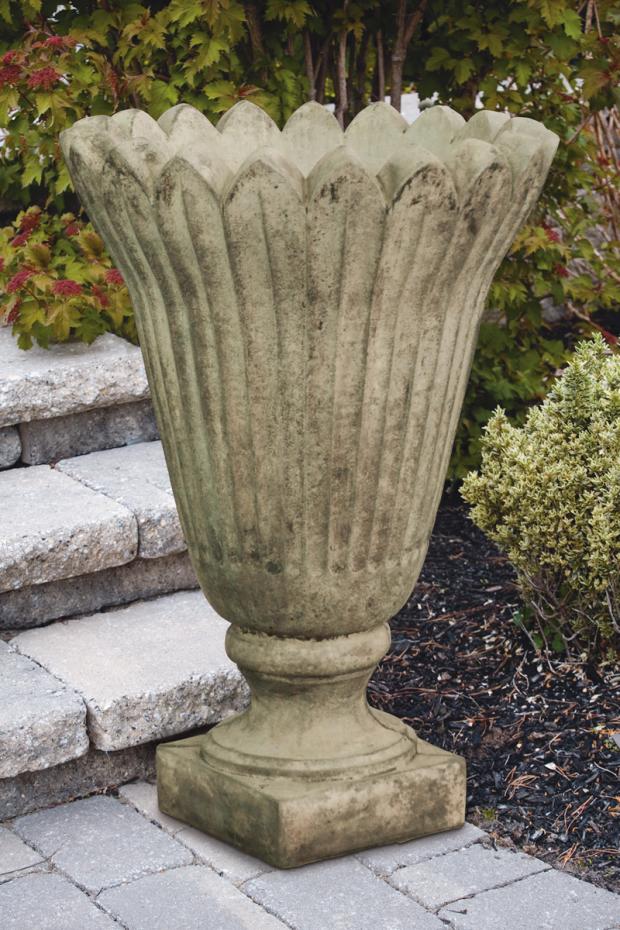 Large contemporary tulip vase artwork elements architectural cement large scale sculpture