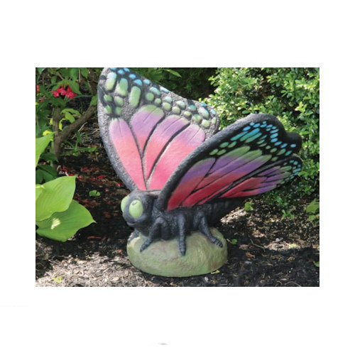 Butterfly Large Multi Color Cement Garden Sculpture