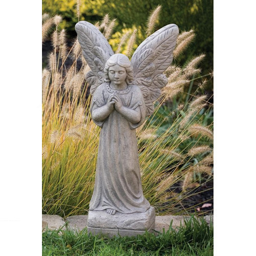 Praying Angel Sculpture Tall Garden Statuary Cement Statuary Outdoor Memorial