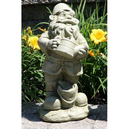 Lazy Daze Gnome Watering Can 16"H Statue