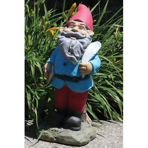 Lazy Daze Gnome Writer Statue 16"High Colors