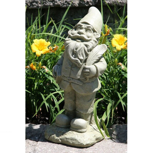 Lazy Daze Gnome Writer Sculpture 16"H