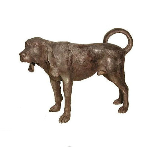 Life-Size Bloodhound Dog Sculpture Bronze
