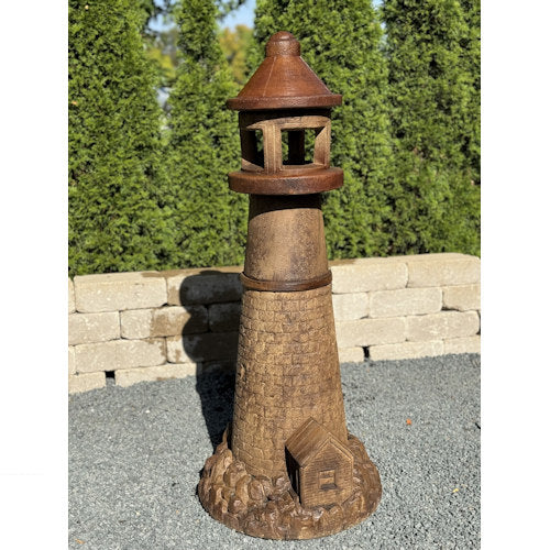 Outdoor Lighthouse with Light installed Cement Large Stone lamp Beach Sculpture