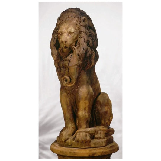 Giant Cement Regal Lion Garden Art for Large Scale Display