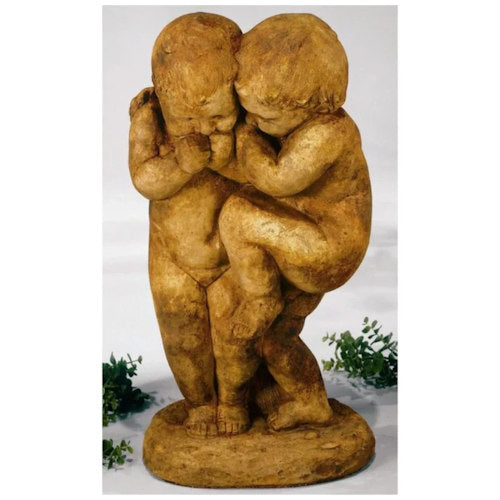 Cement Little Secrets is a charming traditional sculpture Two Babies