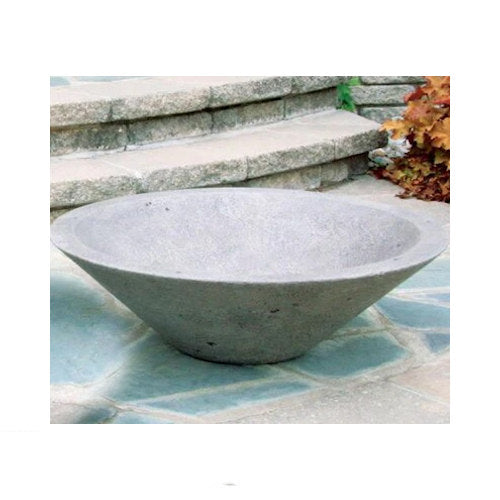 Low Funneled Planter Cement Available in three sizes outdoor garden vase