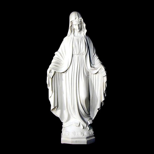 Blessed Mother Madonna Marble life size Mary Virgin Sculpture Religious