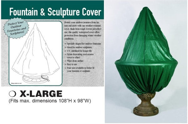 Fountain Cover X-Large Protects Outdoor Decor Winterizing