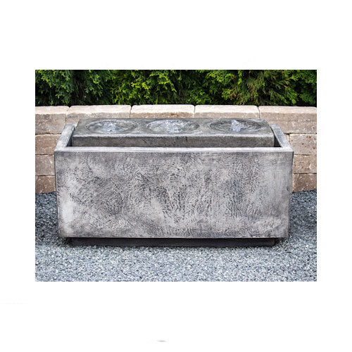 Malibu Beach Cement Garden Fountain Three Bowls Bubbling Decorative