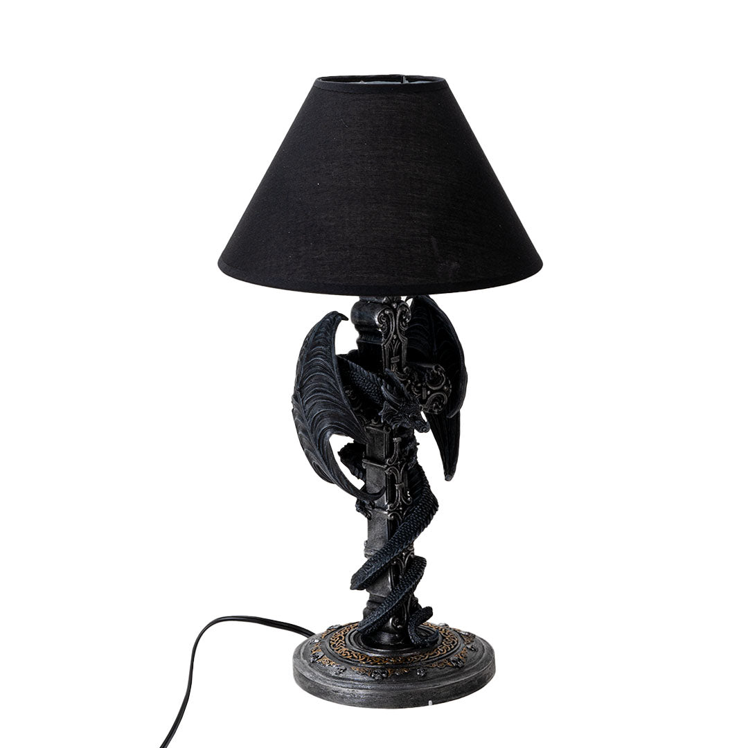 Gothic Dragon Table Lamp Fantasy Lighting Sculpture showing cord