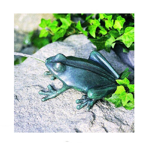 Mischievous Frog Water Feature 6 Inches Long Piped Statue