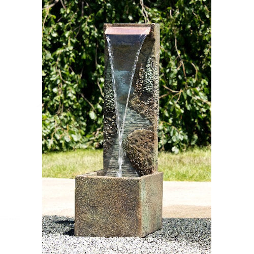 Northwoods Garden Fountain mountain valley high relief copper spillway