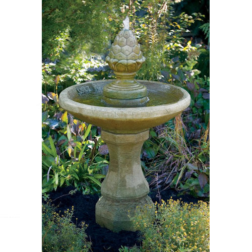 This landscape One Tier Roman Pine cone Fountain Cement Made in America