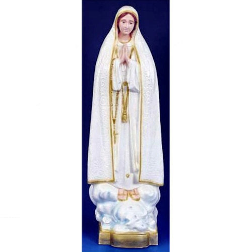 Our Lady Of Fatima Statue in Traditional Colors Outdoor Sculpture
