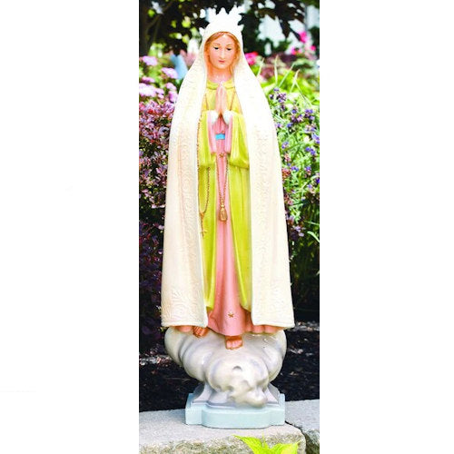 Our Lady Of Fatima Sculpture 34" High