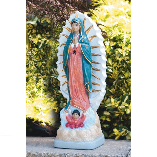 Our Lady Of Guadalupe Garden Sculpture 17.5" High