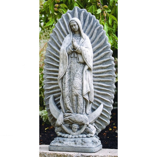 Statue Cast Stone Our Lady Of Guadalupe Mexico Garden Sculpture Religious