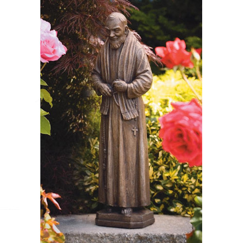 Saint Statue of Padre Pio Garden Sculpture Outdoor Cement Statue Made in the USA