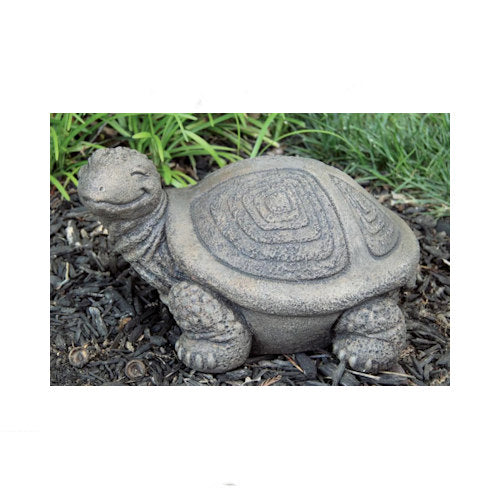 Peace Shell Turtle Garden Statue Cement Smiling Groovy Tortoise
