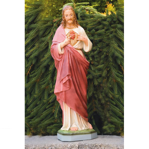 Sacred Heart Jesus Sculpture 33" High