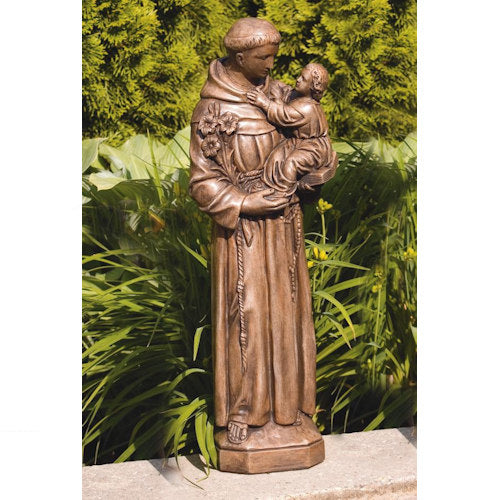 Saint Anthony With Child Sculpture 26" H