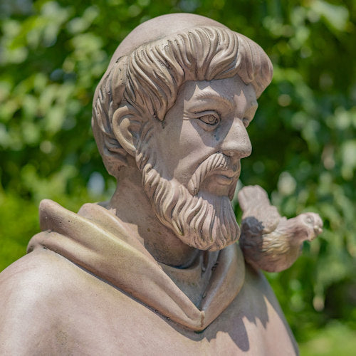 Saint Francis statue birdbath sculpture garden saint statue religious outdoor dΓ©cor