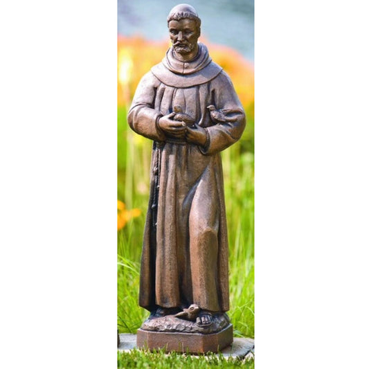 Saint Francis With Bird 24.5" High