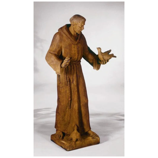 Saint Francis statue Italian patron of animals and charitable deeds