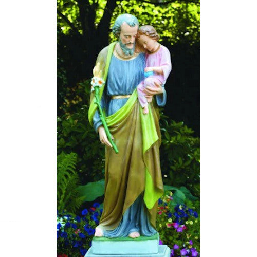 Religious Life Size - St. Joseph Outdoor Garden Life Size Statue Cement Catholic