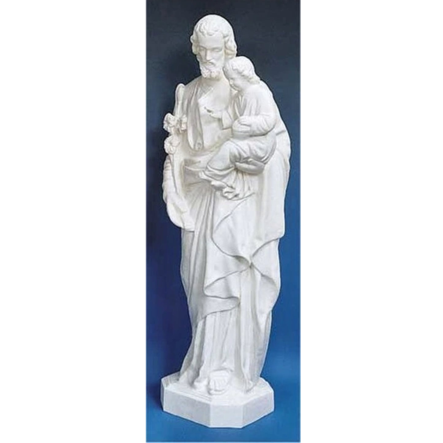 Saint Joseph And Child White 24" High