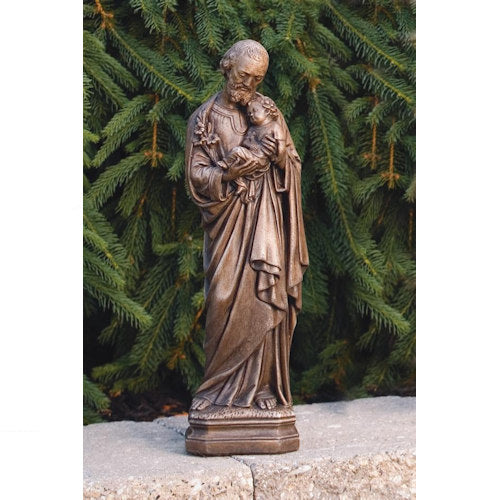 Saint Joseph Child Sculpture Roman Catholic Church Holding Christ