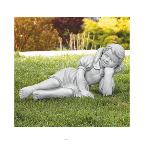 Seedlings Reclining Girl Garden Statue