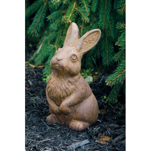Small Sitting Up Rabbit Garden Sculpture Cement Statue Bunny Sweet Faced