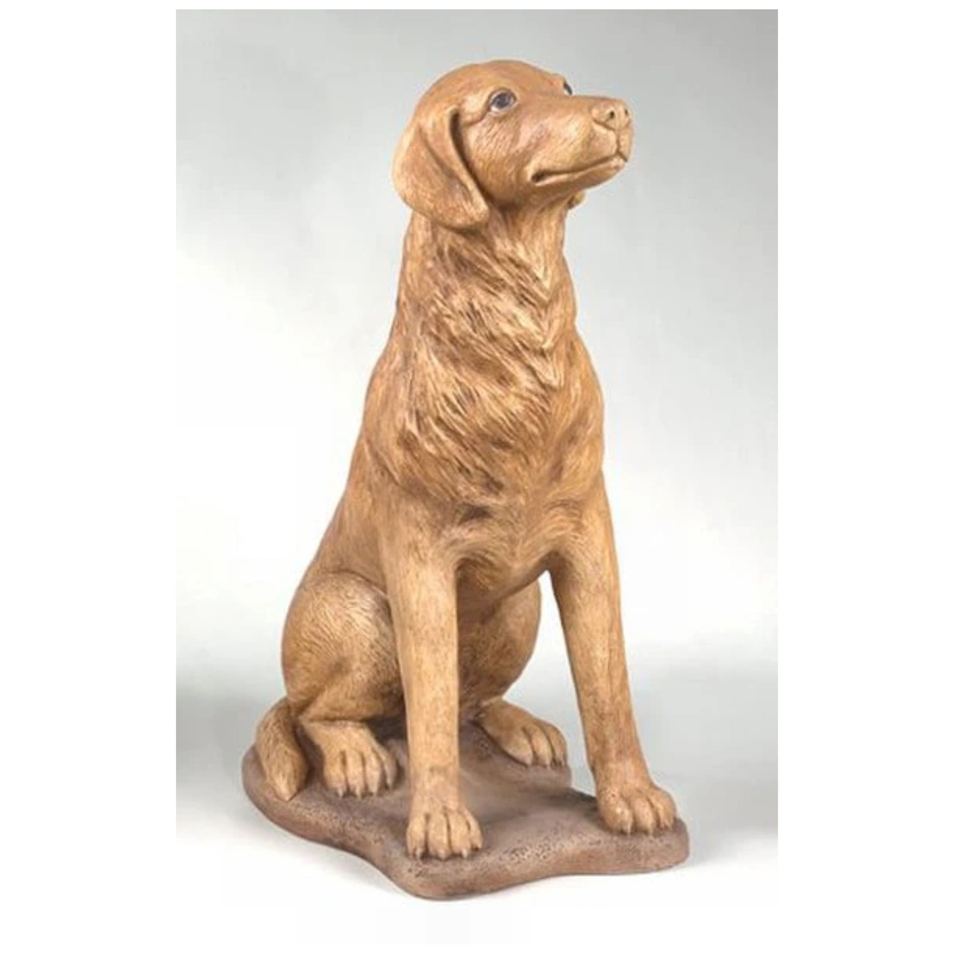 Sitting Hound Dog Sculpture in realistic coloring