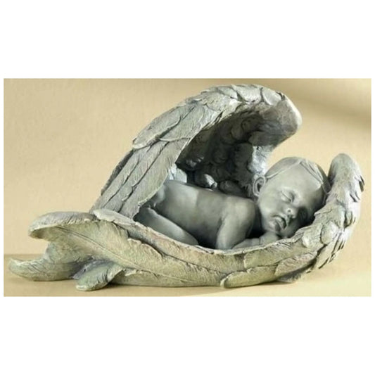 Sleeping Baby Angel in Wings Garden Decorative Memorial Yard Art