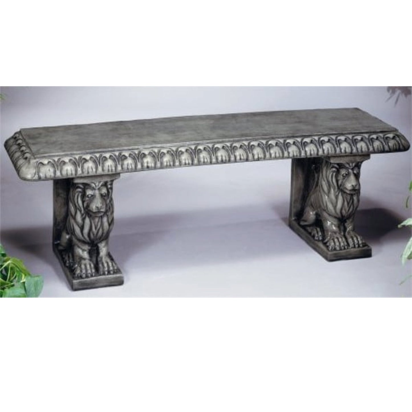 Lion Bench Massive heavyweight Parisian Park Heirloom Seating Cement