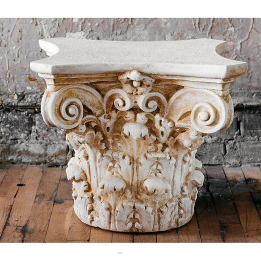 Corinthian Cocktail Table Base Grecian Roman Capital top for decorating