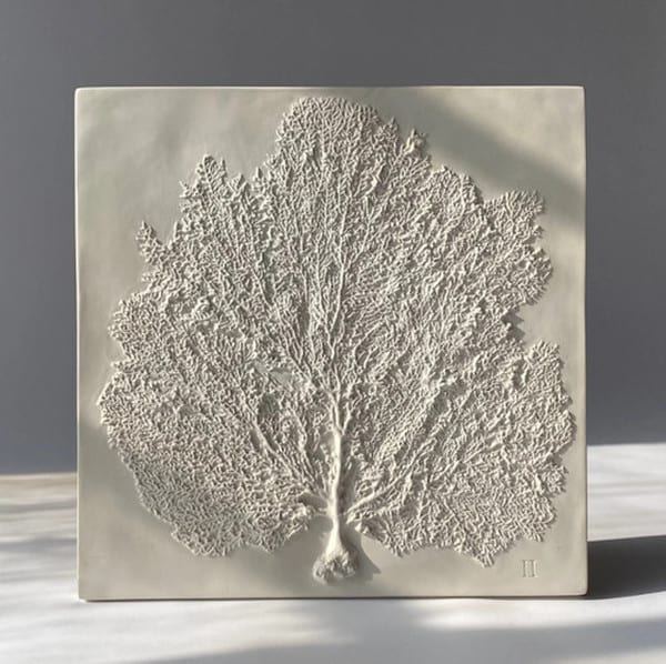 Sea Fan II Wall Plaque Plaster cast right from the plant gorgonian statue