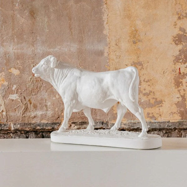 Animalier French Bull Le Taureau Plaster Statue Replica by Rosa Bonheur
