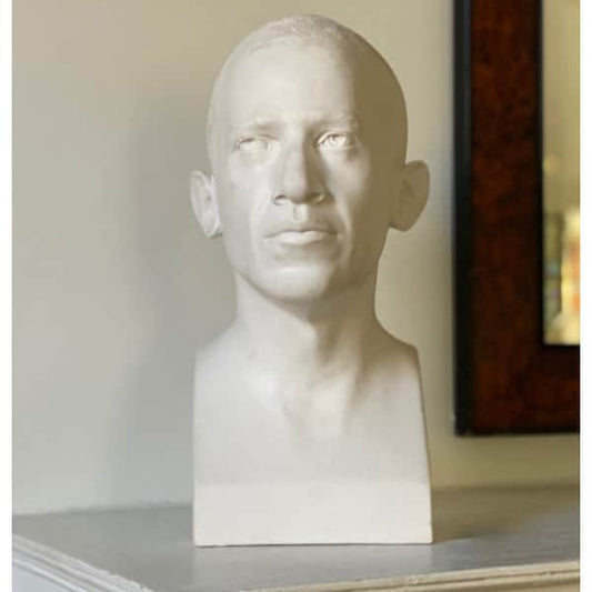 Presidential Bust of Barack H. Obama Sculptural Statue Sculpture Plaster